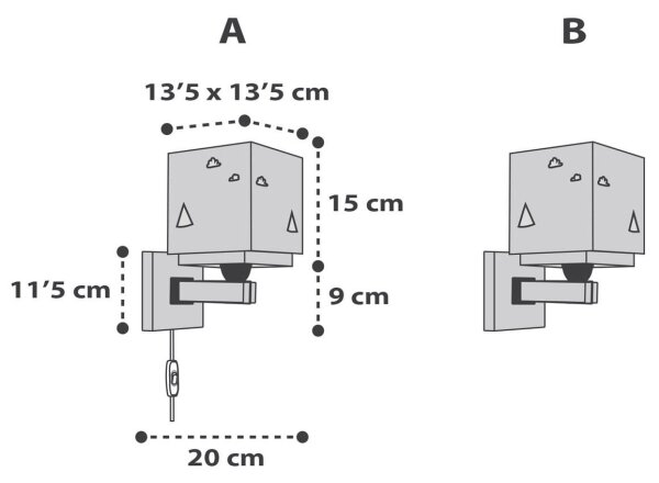 Aplică pentru copii HELLO LITTLE 1xE27/60W/230V Dalber 73249