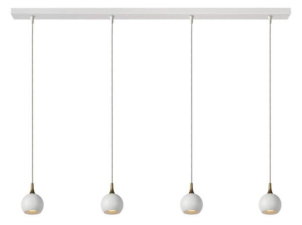 Lustră pe cablu FAVORI 4xGU10/5W/230V albă Lucide 09434/04/31