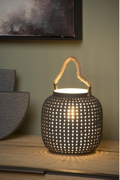 Lampă de masă SAFIYA 1xE14/25W/230V antracit Lucide 13525/01/36