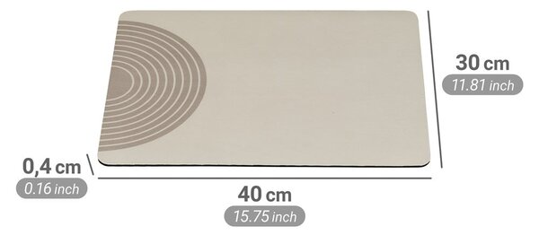 Scurgător de vase bej din cauciuc 40x30 cm Dima – Wenko