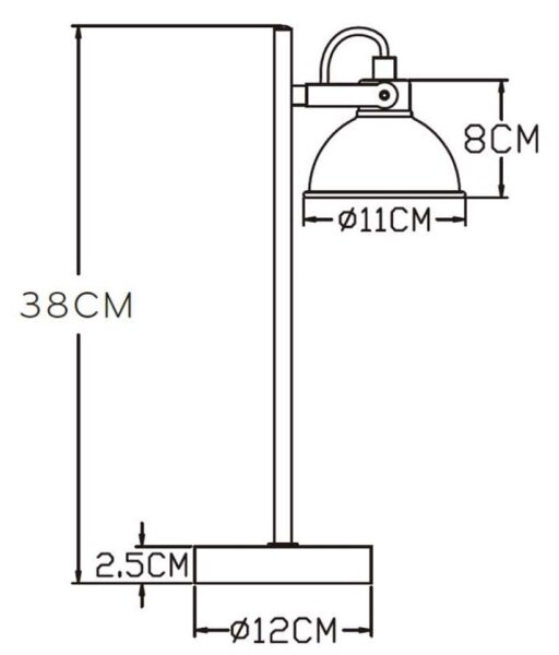 Lampă de masă DAMIAN 1xGU10/35W/230V maro Lucide 45573/01/97