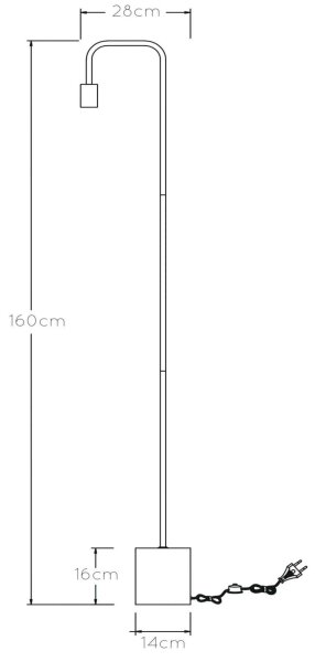 Lampadar LORIN 1xE27/40W/230V negru Lucide 45765/01/30
