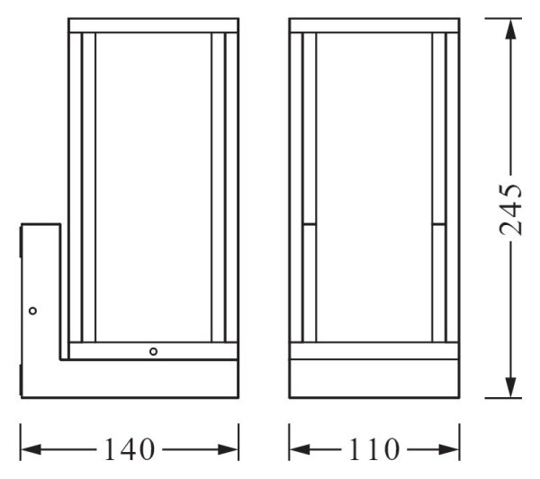Aplică de exterior FRAME 1xE27/60W/230V IP44 Ledvance