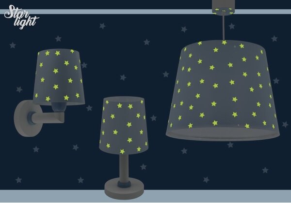 Lustră pentru copii STAR LIGHT 1xE27/60W/230V albastră Dalber 82212T