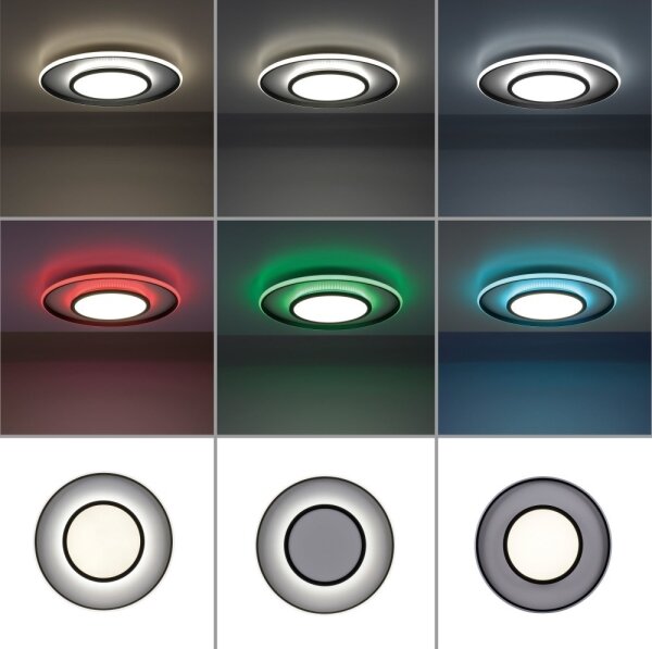 Plafonieră LED RGB dimabilă ARENDA LED/31W/230V Leuchten Direkt 11627-18 + telecomandă