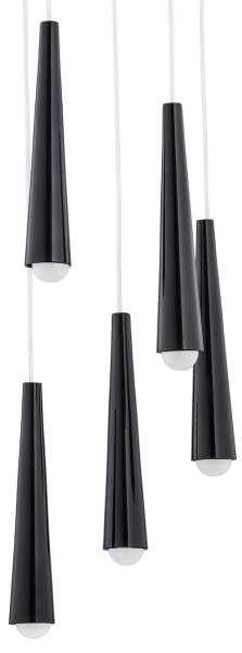 Lustră pe cablu HOLLYWOOD 5xE14/7W/230V neagră Argon 2103