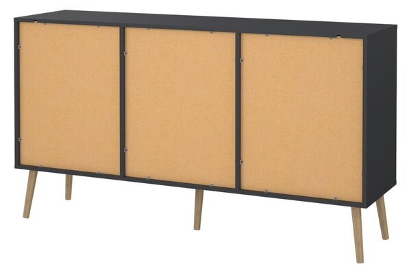 Comodă gri antracit joasă 149x82 cm Bodo – Tvilum