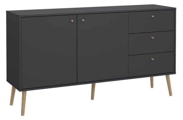 Comodă gri antracit joasă 149x82 cm Bodo – Tvilum