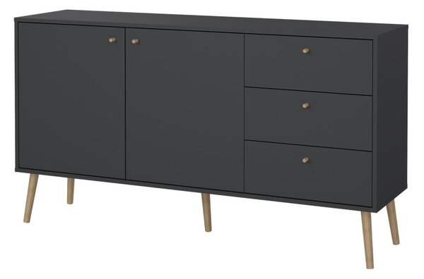 Comodă gri antracit joasă 149x82 cm Bodo – Tvilum