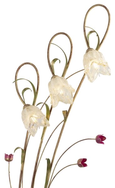 Lampadar TULIPANO 3xE14/40W/230V sticlă Murano