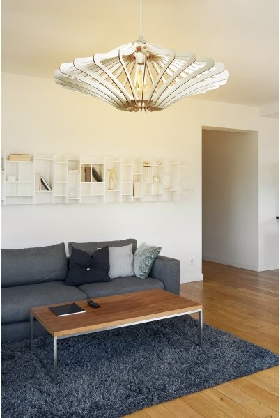 Lustră pe cablu 1xE27/60W/230V alb d. 59 cm