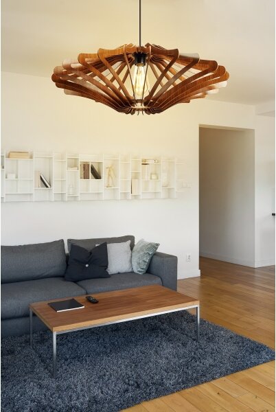 Lustră pe cablu 1xE27/60W/230V maro d. 47 cm