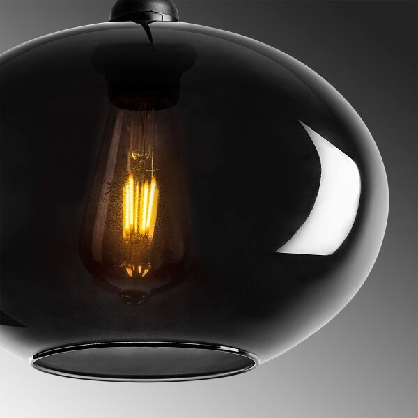 Lustră pe cablu SMOKED 3xE27/40W/230V