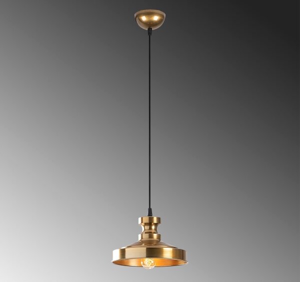 Lustră pe cablu BERCESTE 1xE27/40W/230V aurie
