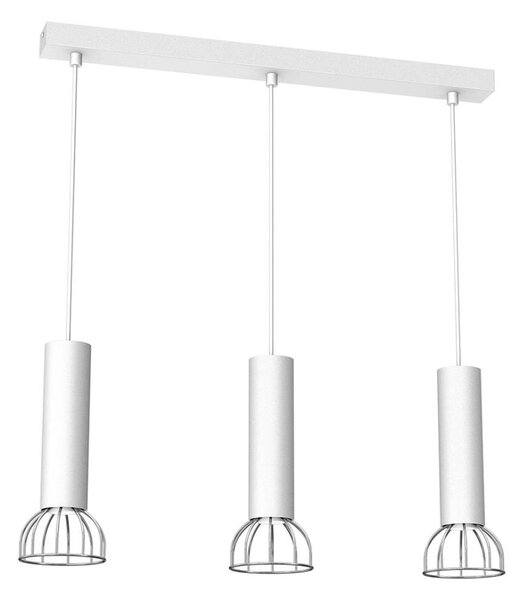 Lustră pe cablu DANTE 3xGU10/25W/230V albă/crom lucios