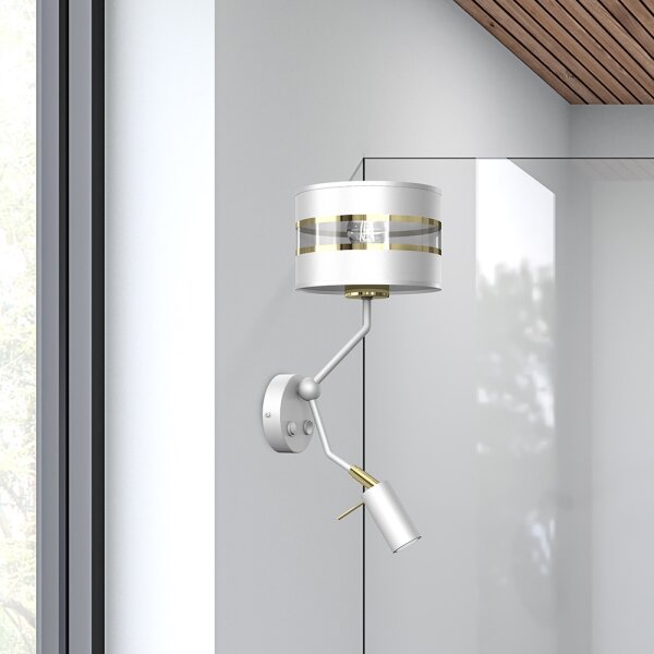 Lampă de perete ULTIMO 1xE27/40W/230V + 1xGU10/MR11/7W albă