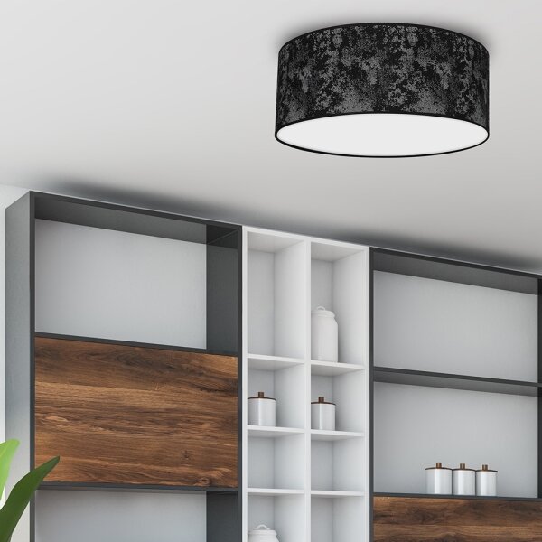 Plafonieră SATINO 2xE27/60W/230V neagră/gri