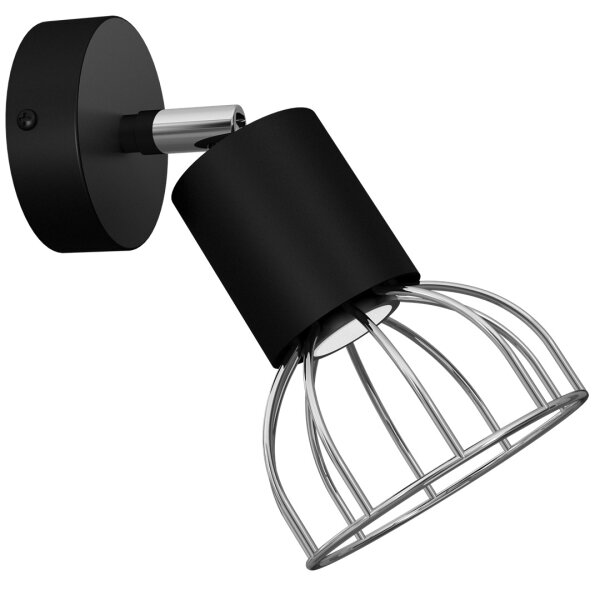 Spot de perete DANTE 1xGU10/25W/230V negru/crom lucios