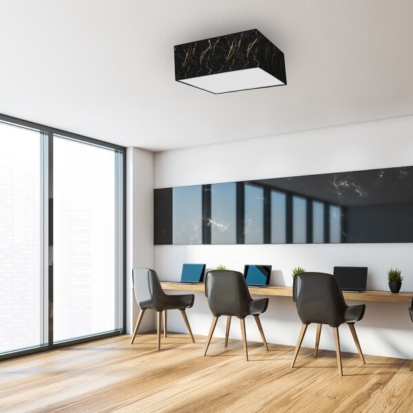 Plafonieră SENSO 3xE27/60W/230V neagră