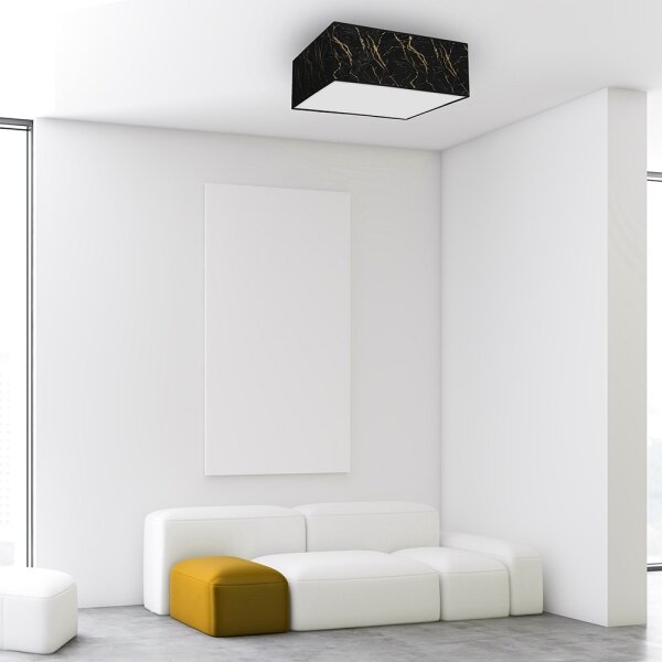 Plafonieră SENSO 3xE27/60W/230V neagră