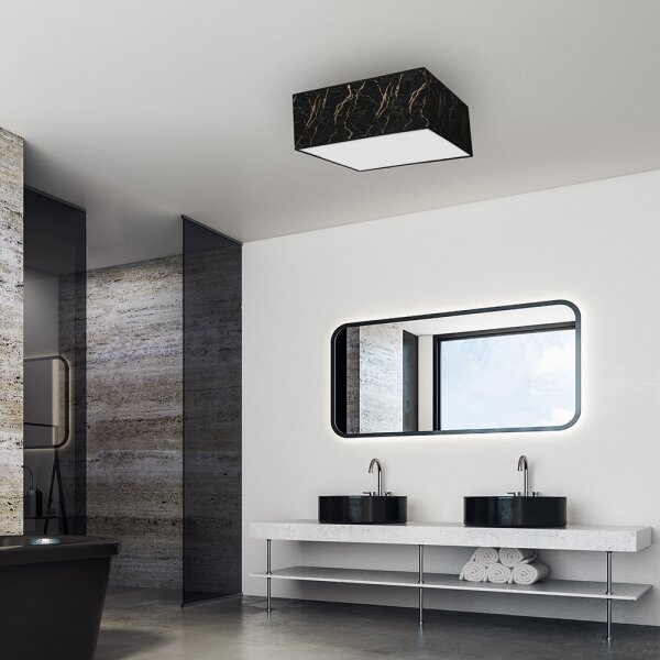 Plafonieră SENSO 3xE27/60W/230V neagră