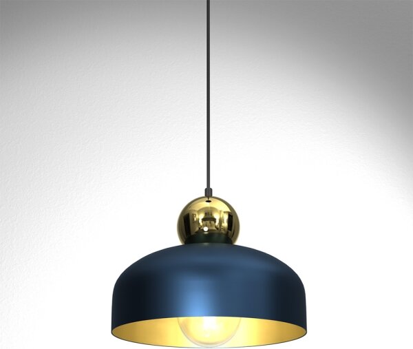 Lustră pe cablu HARALD 1xE27/60W/230V albastră
