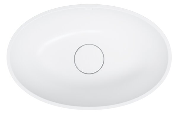 Omnires Shell M+ lavoar 50x32 cm ovale de blat alb mat SHELL500UNBM