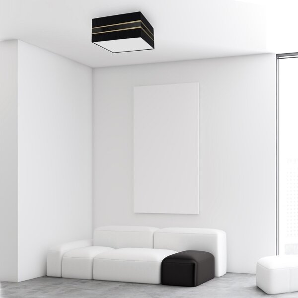 Plafonieră ULTIMO 2xE27/60W/230V negru