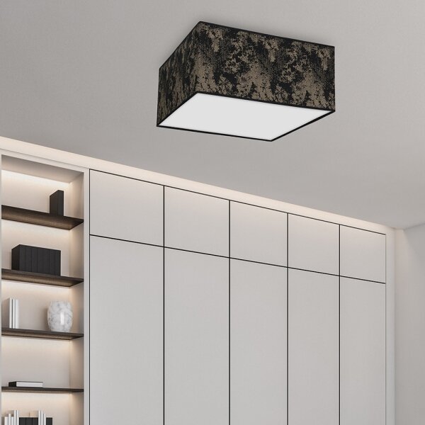Plafonieră SATINO 2xE27/60W/230V neagră/aurie