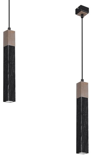 Lustră pe cablu SOLO 1xGU10/MR11/40W/230V negru