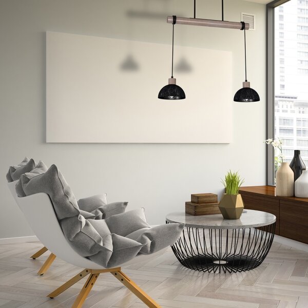 Lustră pe cablu ERIK 2xE27/60W/230V maro/negru