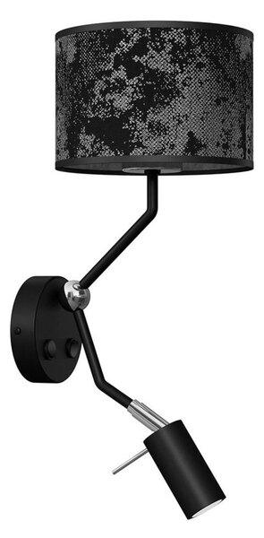Lampă de perete SATINO 1xE27/40W/230V + 1xGU10/MR11/7W negru/gri
