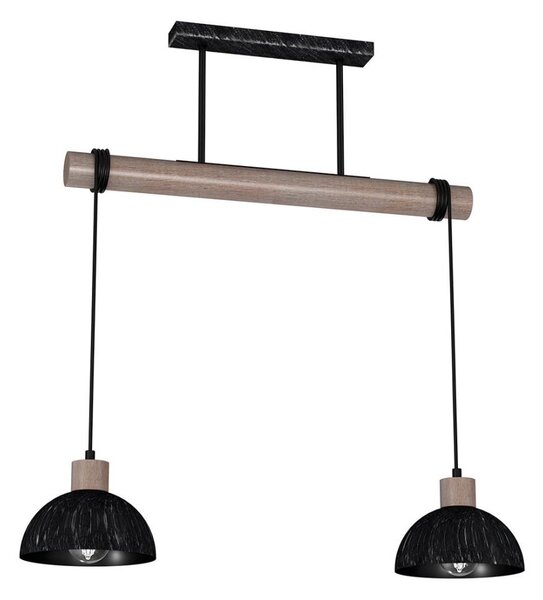Lustră pe cablu ERIK 2xE27/60W/230V maro/negru