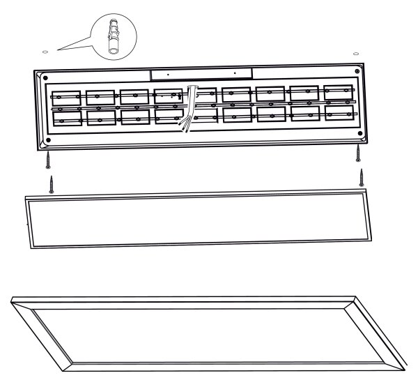 Eglo 99473 - Plafonieră PIGLIONASSO LED/32W/230V 345x1245 mm