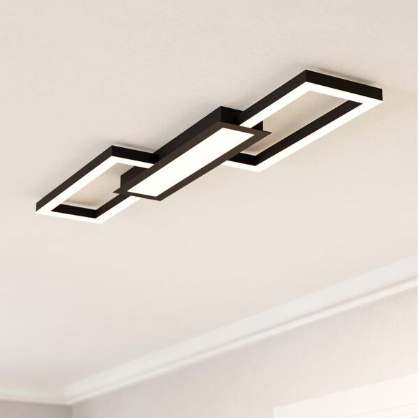 Plafonieră LED dimabilă MONIROTE LED/37W/230V neagră Eglo 99792 + telecomandă