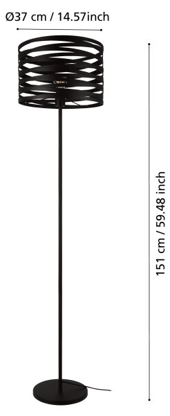 Lampadar CREMELLA 1xE27/40W/230V Eglo 99507