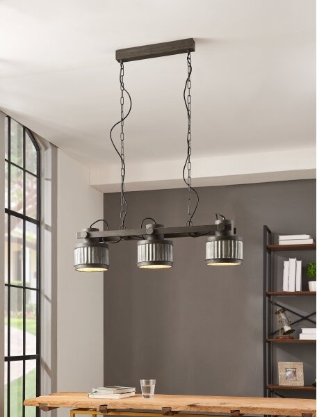 Eglo 43447 - Candelabru pe lanț TURROCK 3xE27/28W/230V