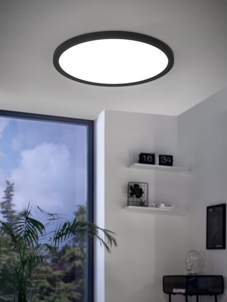 Plafonieră LED RGBW dimabilă ROVITO-Z LED/14,6W/230V negru Eglo 900091