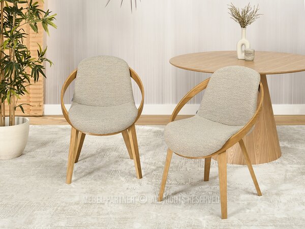 Scaun Lila K (bej + stejar). Promo -13%. 1111104