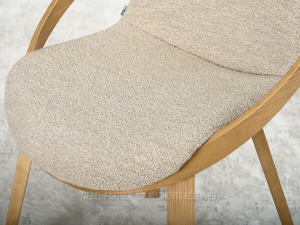 Scaun Lila K (bej + stejar). Promo -13%. 1111104