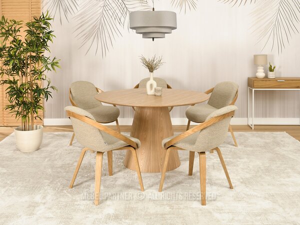 Scaun Lila K (bej + stejar). Promo -13%. 1111104