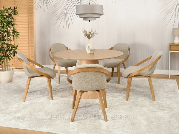 Scaun Lila K (bej + stejar). Promo -13%. 1111104