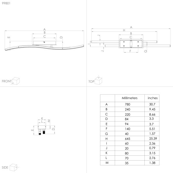 Eglo 99801 - Plafonieră LED LEJIAS LED/21,5W/230V
