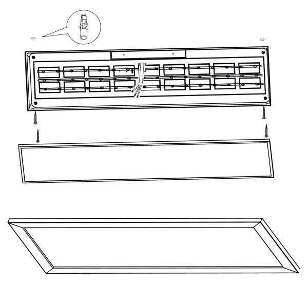 Eglo 99476 - Plafonieră LED PIGLIONASSO LED/32W/230V 345x1245 mm