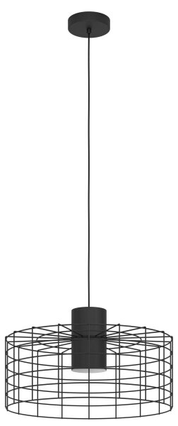 Lustră pe cablu MILLIGAN 1xE27/40W/230V d. 48 cm neagră Eglo 43628