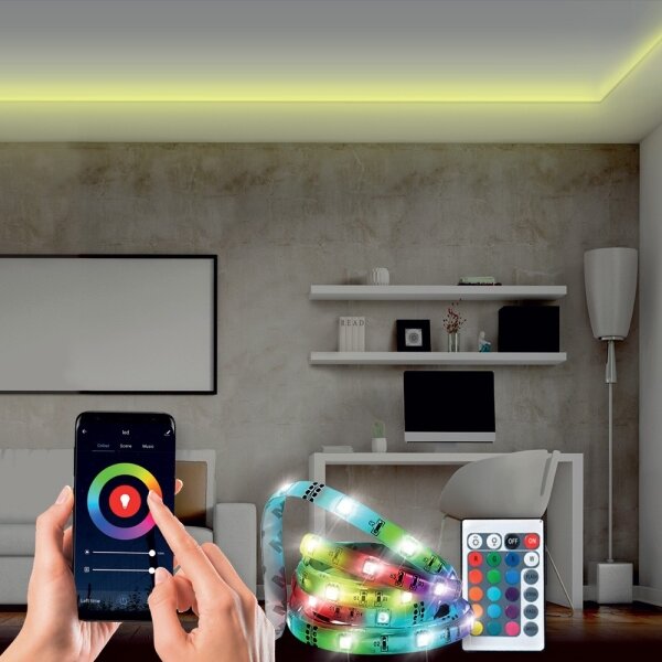 Bandă LED RGB dimabilă LED/20W/230V 5m IP65 Tuya Solight WM57 + telecomandă