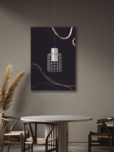 Lustră pe cablu MILLIGAN 1xE27/40W/230V d. 20 cm argintie Eglo 43647