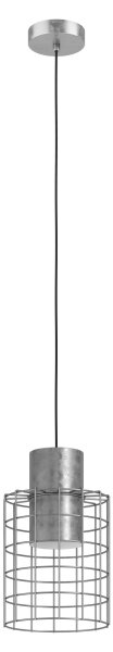 Lustră pe cablu MILLIGAN 1xE27/40W/230V d. 20 cm argintie Eglo 43647