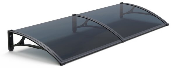 Copertină PRO 150x120 cm din aluminiu și plexiglas – Negru/Antracit