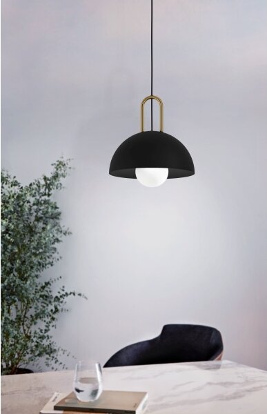 Lustră pe cablu CALMANERA 1xE27/40W/230V neagră Eglo 99693